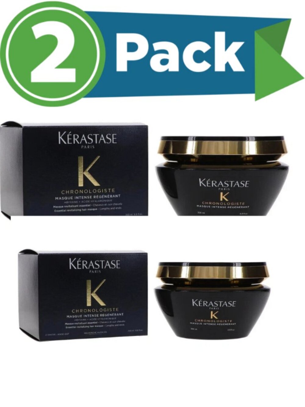 🌟 Kérastase Chronologiste Masque Intense Régénérant – 2 Pack | 200ml Each |